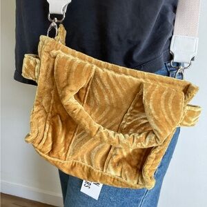 Urban Outfitters yellow velvet mini purse